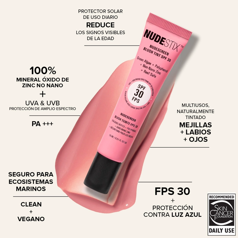 RUBOR NUDESTIX NUDESCREEN BLUSH TINT SPF 30 15 ML - 4