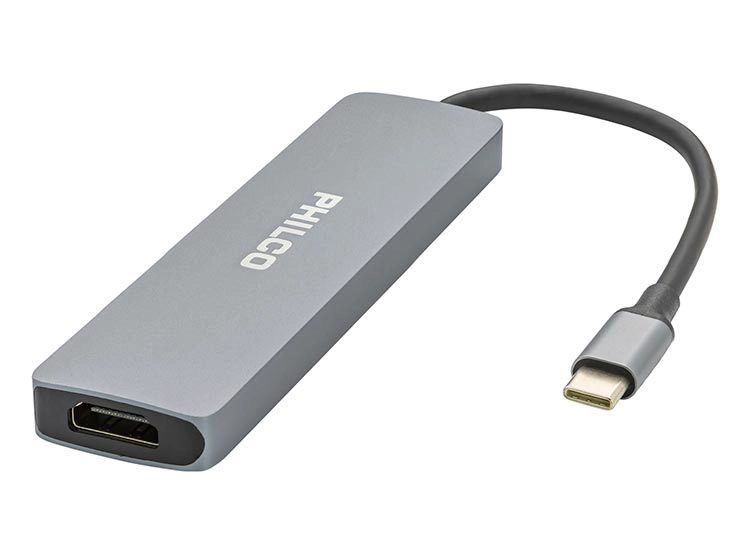 ADAPTADOR HUB USB-C MULTIPUERTOS PHILCO 6 EN 1 - 2