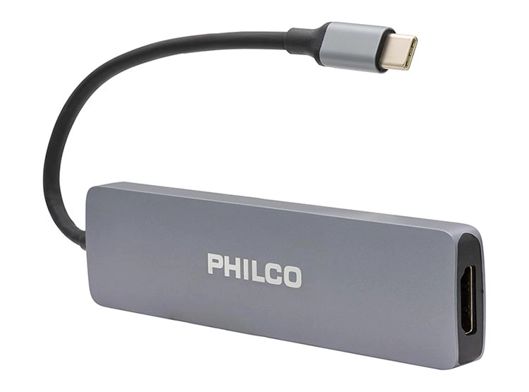 ADAPTADOR HUB USB-C MULTIPUERTOS PHILCO 6 EN 1 - 3