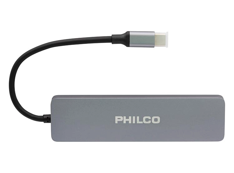 ADAPTADOR HUB USB-C MULTIPUERTOS PHILCO 6 EN 1 - 4
