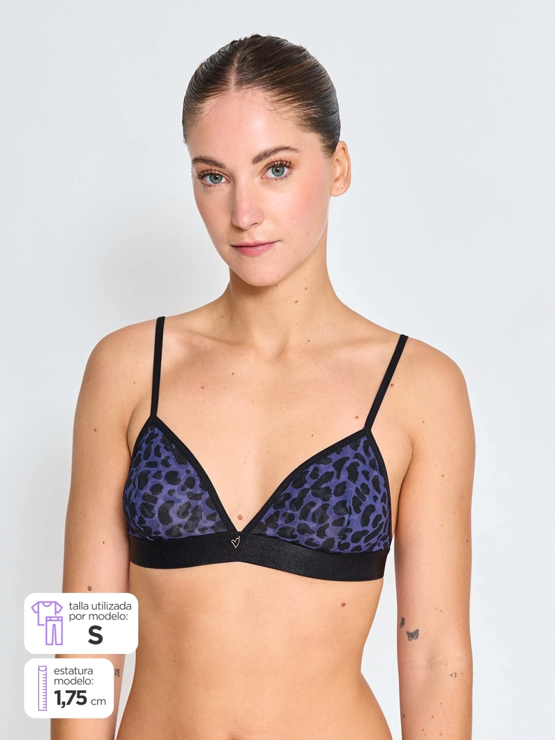 SOSTÉN BRALETTE MUJER INDEX AZUL COLECCIÓN ANIMAL 124-708 - 1