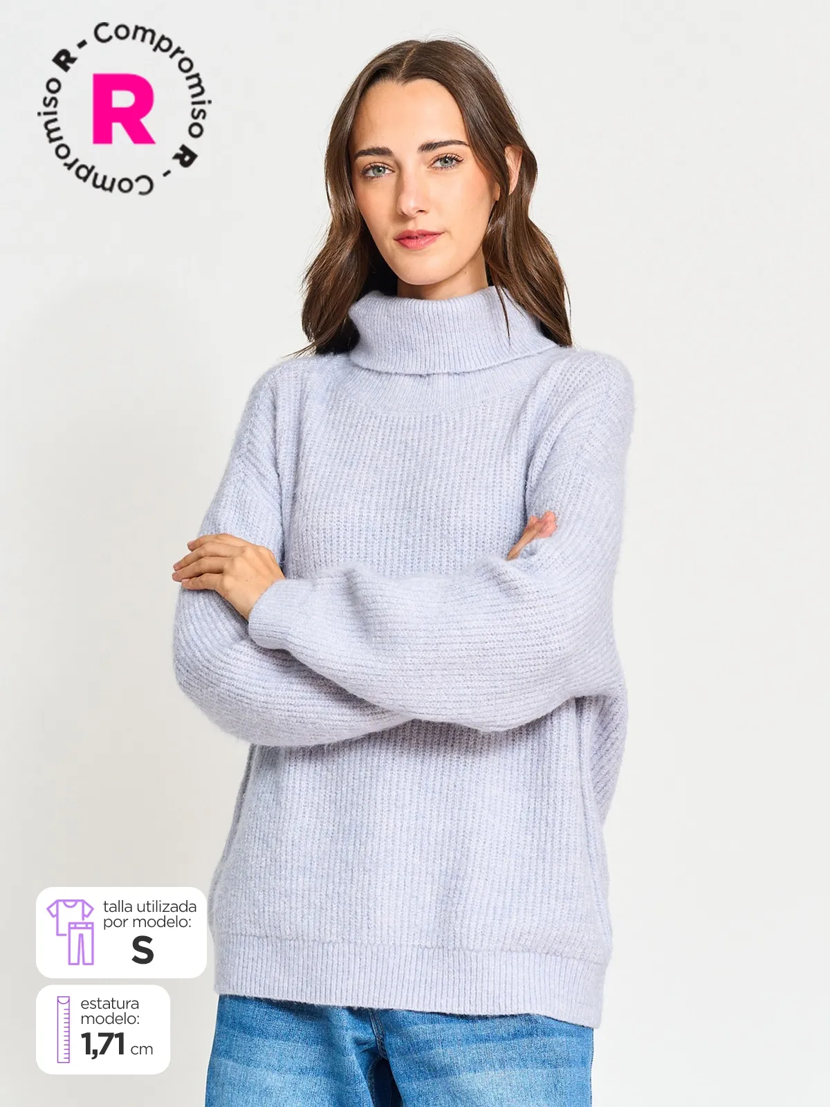SWEATER MANGA LARGA MUJER INDEX BÁSICO