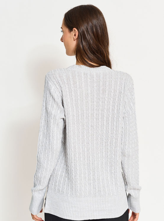 SWEATER MANGA LARGA ALGODÓN MUJER INDEX TRENZADO - 2