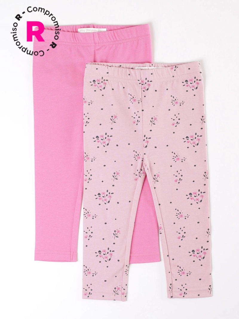 PACK CALZAS NIÑA BABY HARVEST LISA Y ESTAMPADA - 1