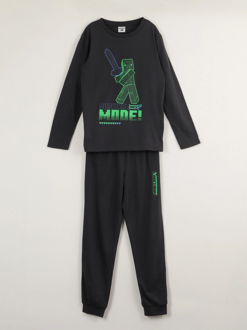 PIJAMA NIÑO MINECRAFT PLATA CLÁSICO