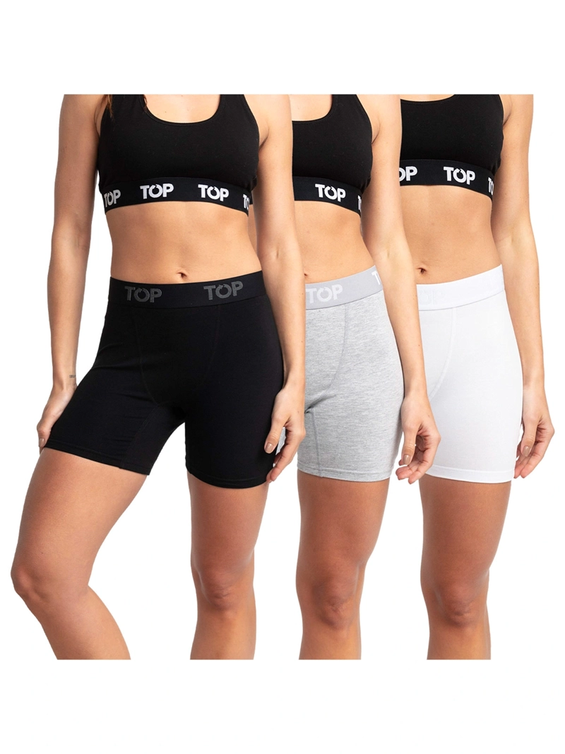 PACK 3 BOXER MEDIO MUJER TOP M208P3C6