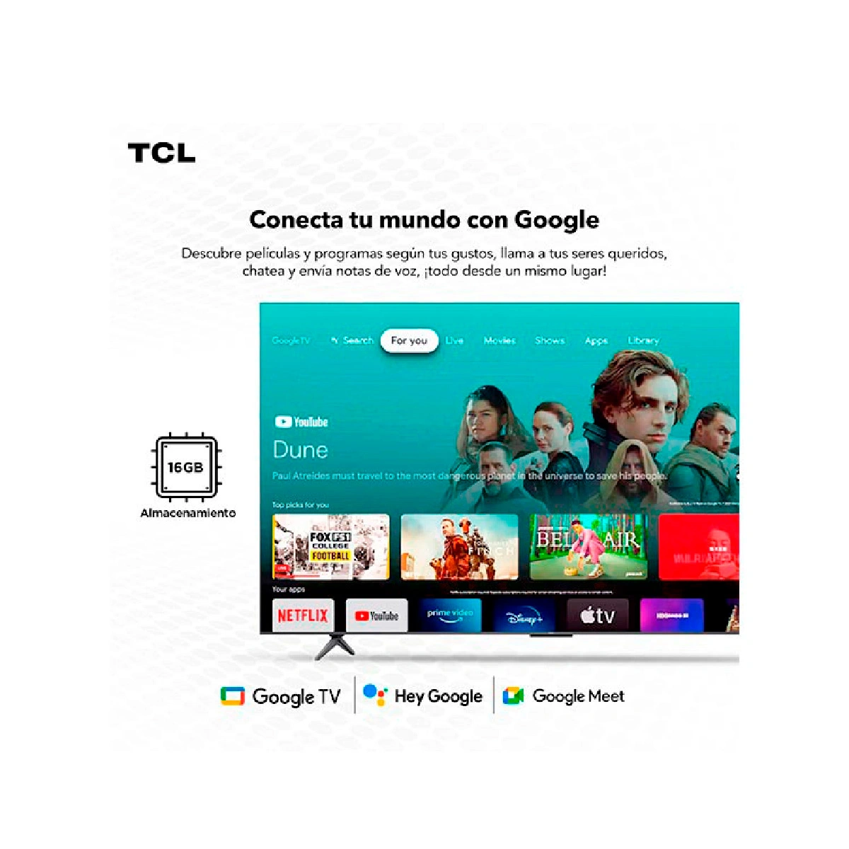 SMART TV TCL QLED 4K UHD 43” 43C655 Negro, foto 7