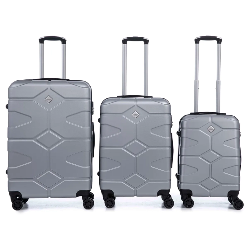 SET MALETAS CAMBRIDGE EXPRESS ABS 3 PIEZAS PLATEADO
