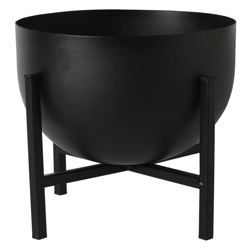 MACETERO RIPLEY HOME 18CM NEGRO METAL NEGRO - 1