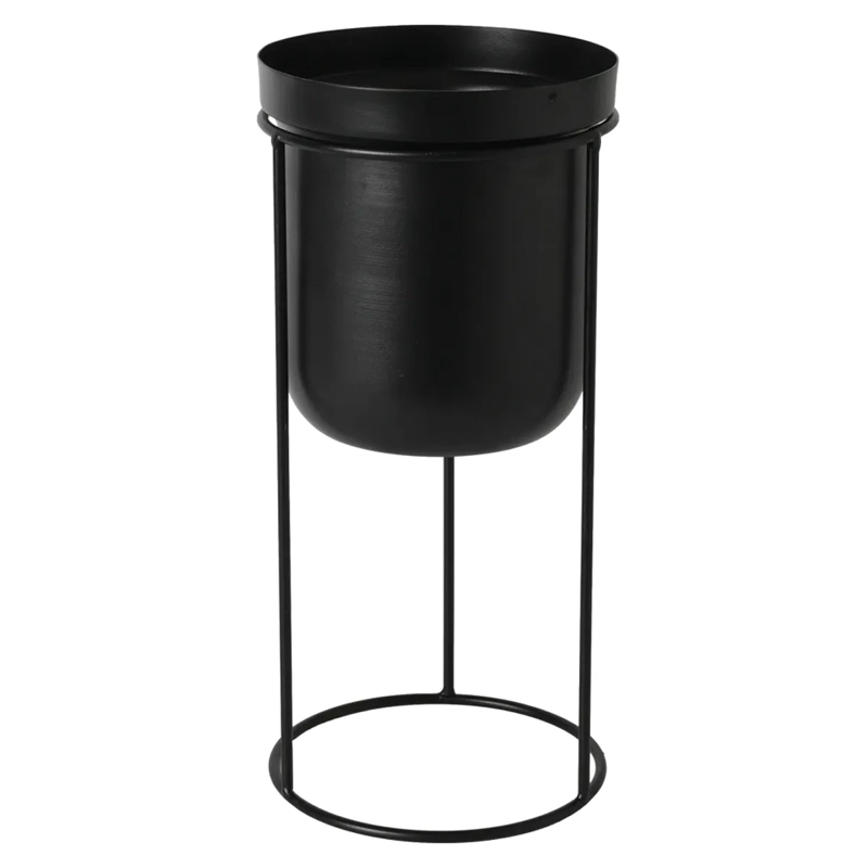 RIPLEY HOME MACETERO RIPLEY HOME ALTURA 39CM NEGRO METAL NEGRO