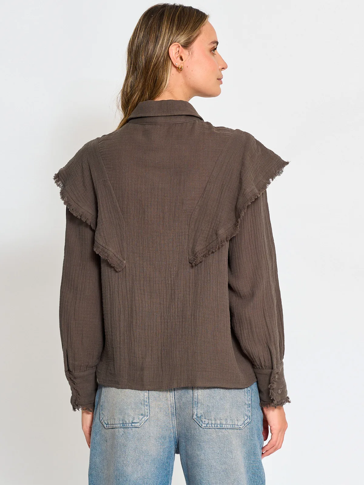 BLUSA MANGA LARGA ALGODÓN MUJER MARQUIS ROMÁNTICA - 3