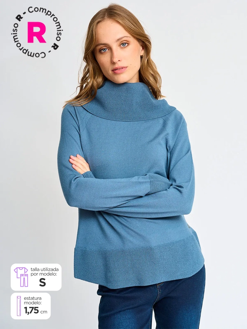 SWEATER MUJER AZIZ CUELLO TORTUGA - 1