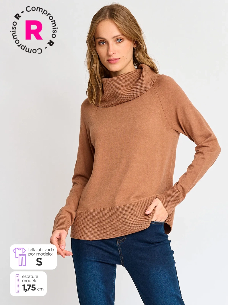 SWEATER MUJER AZIZ CUELLO TORTUGA