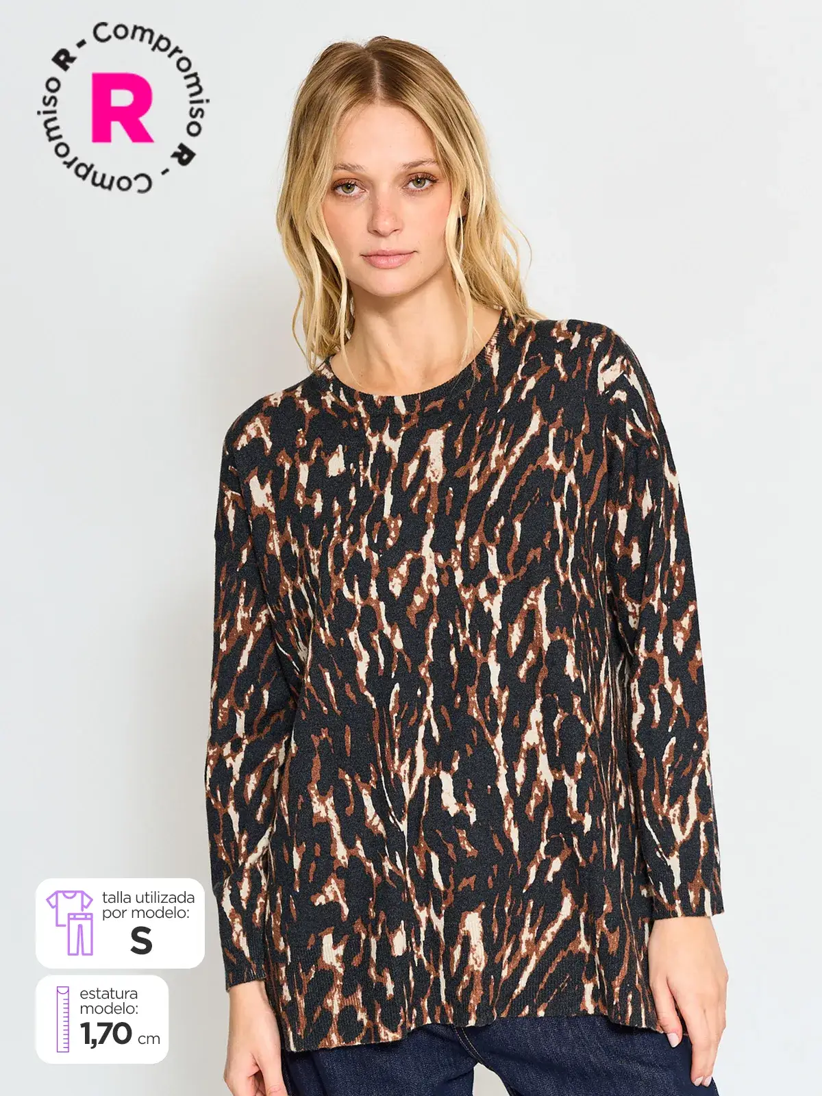 SWEATER MUJER BARBADOS CUELLO REDONDO PRINT