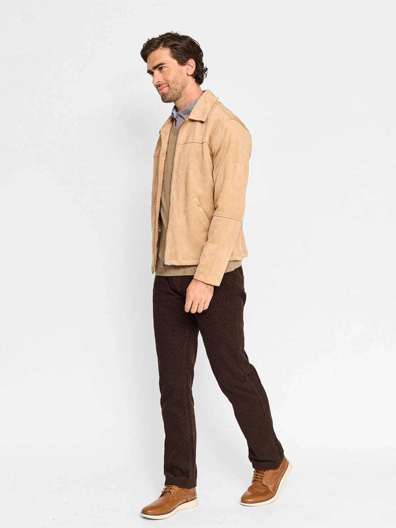CHAQUETA HOMBRE CACHAREL CAFE SUEDE - 4