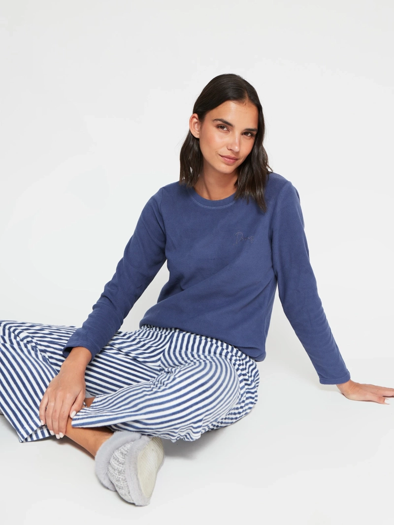 PANTALÓN PIJAMA TOBILLERA MUJER MARQUIS RAYAS BASIC - 4