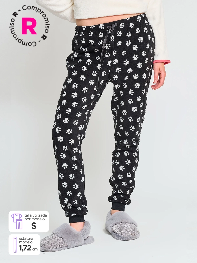 PANTALÓN PIJAMA POLAR MUJER INDEX CORAZONES