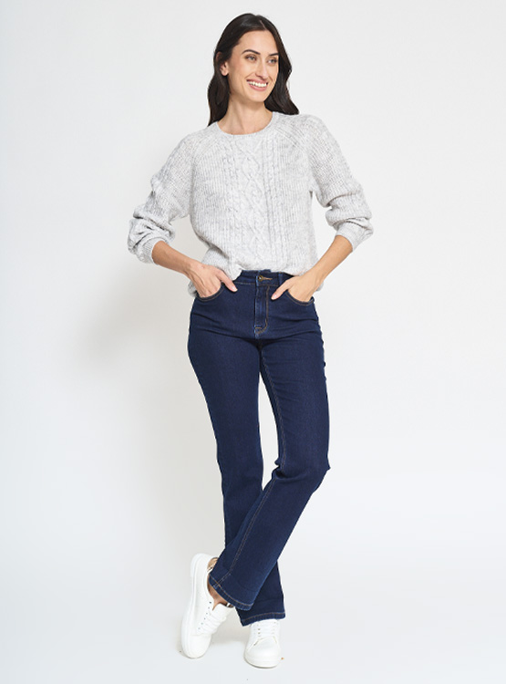 SWEATER MANGA LARGA MUJER REGATTA TRENZADO CUELLO REDONDO - 4