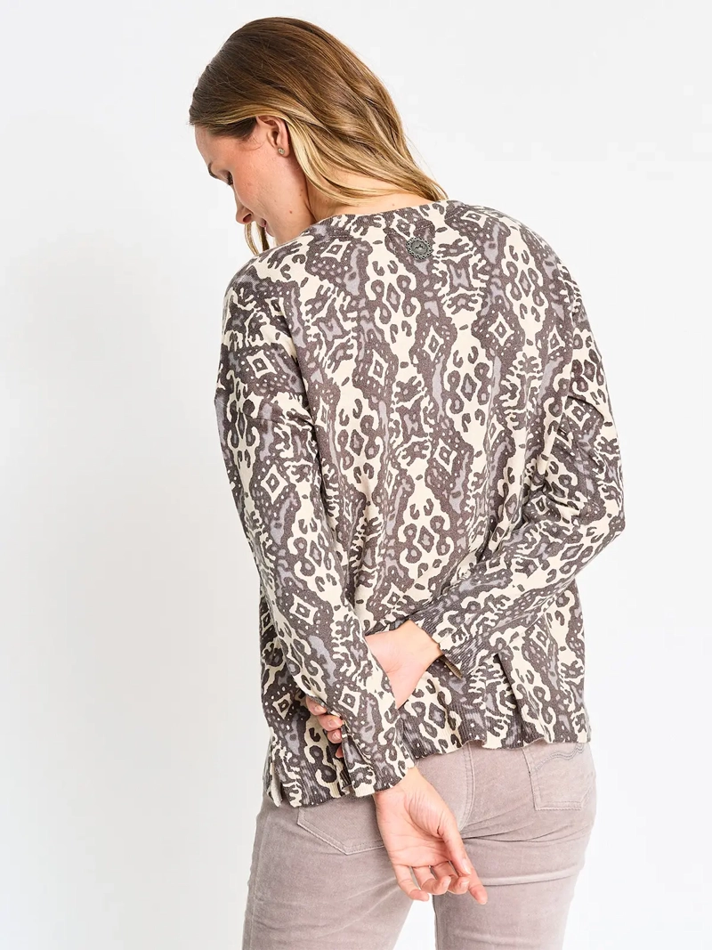 SWEATER MUJER TATIENNE CUELLO REDONDO PRINT FLORES - 2
