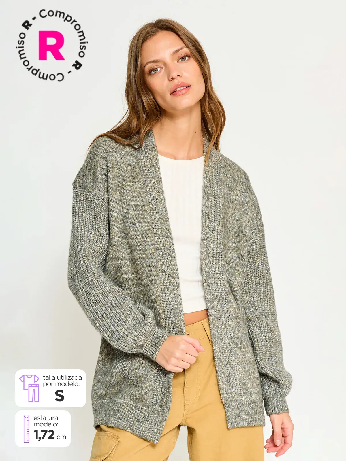 Pepe Jeans Damen Noe Cardigan – Strickjacke Mit V-Ausschnitt, Knöpfen & Kontrastfarbenen Linien