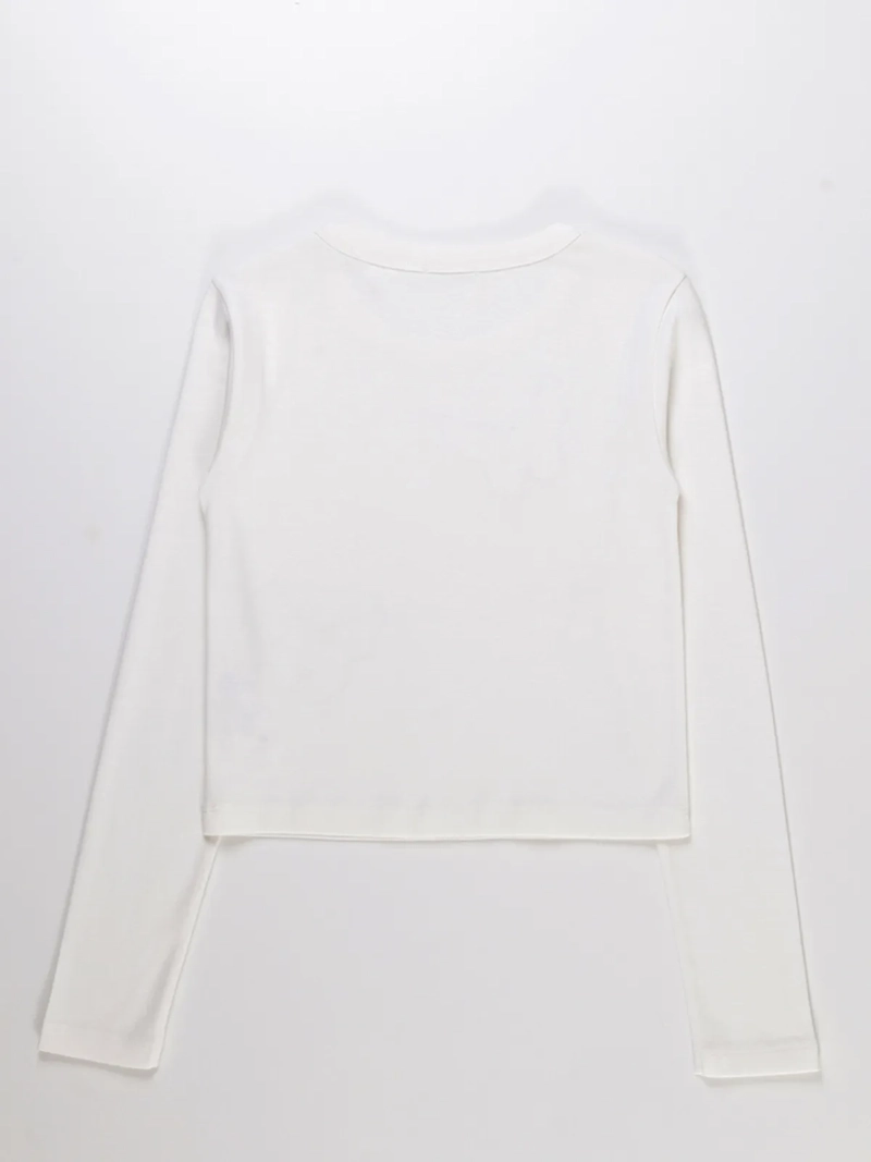 POLERA MANGA LARGA ALGODÓN NIÑA INDEX CRUDO PARCHE MARIPOSA - 2