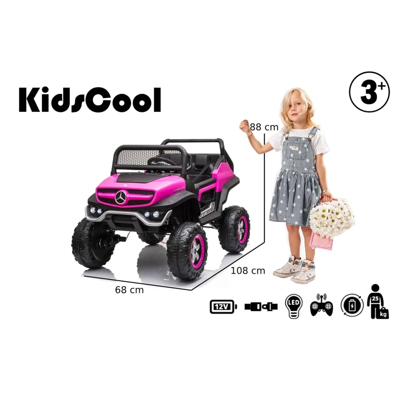 BUGGY UNIMOG MERCEDES BENZ ROSADO - 5