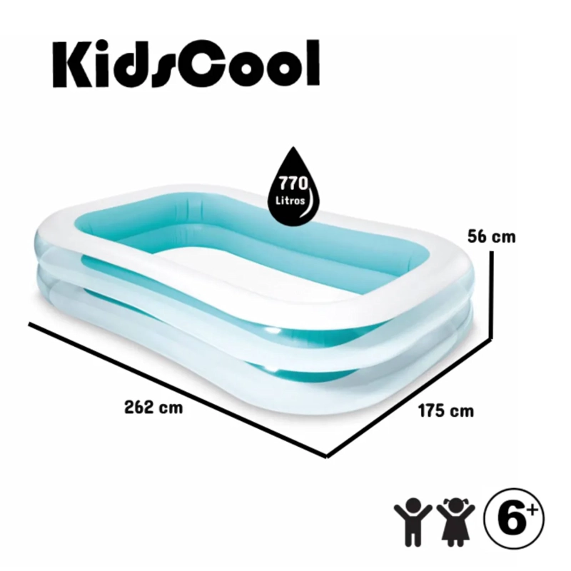 PISCINA KIDSCOOL 56 X 175 X 262 CM AQUA XL - 5