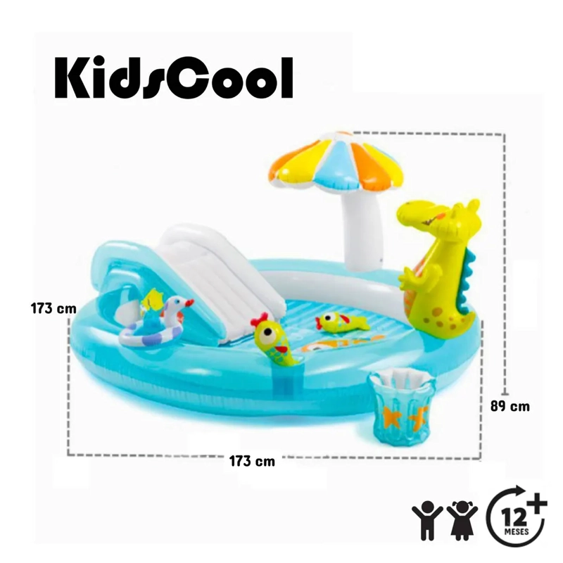 PISCINA KIDSCOOL 89 X 173 X 173 CM CENTRO DE JUEGO FUNNY - 5