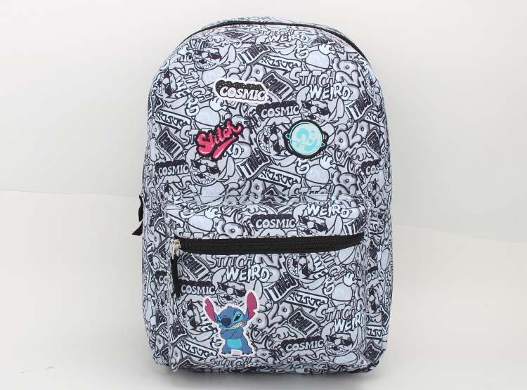 MOCHILA JUVENIL STITCH PARCHES - 2