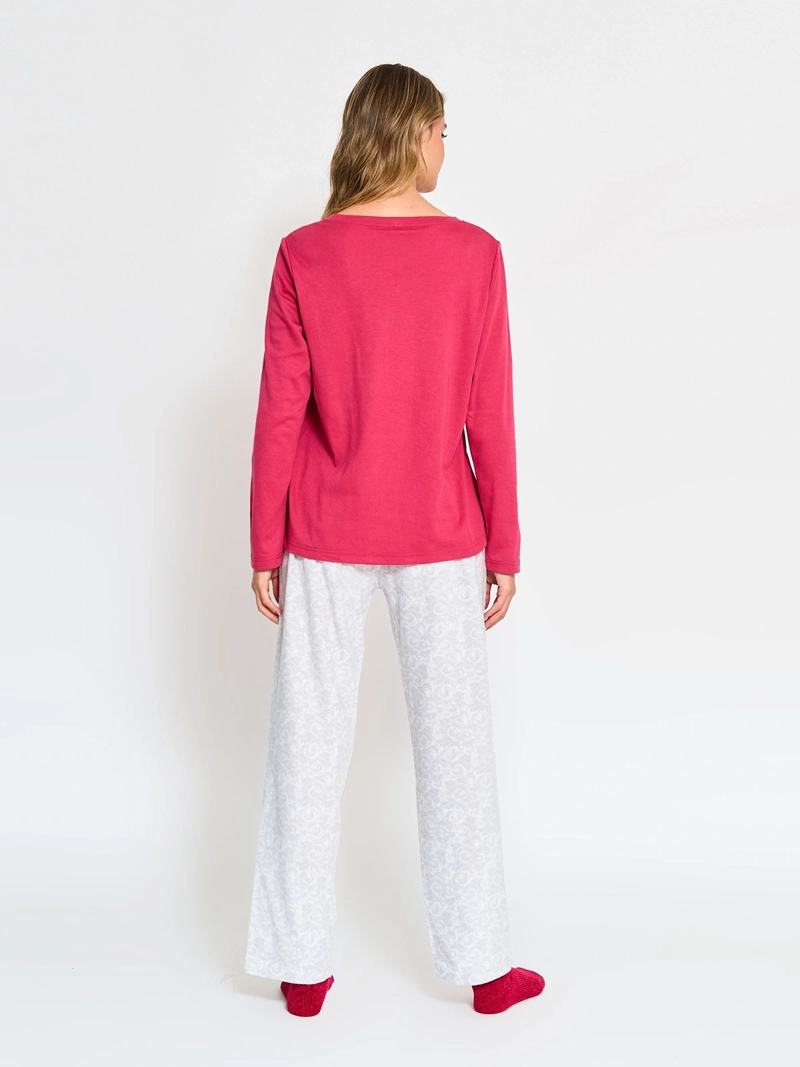 PIJAMA MANGA LARGA TOBILLERA MUJER AZIZ MOKA - 2