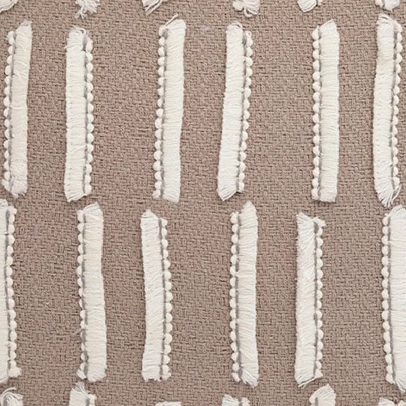 COJIN MAISON LINETT APLICACION 50X50 TAUPE - 2