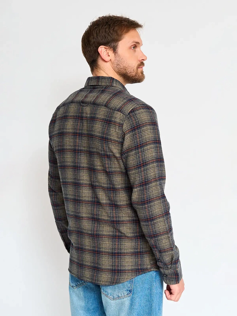 CAMISA MANGA LARGA ALGODÓN HOMBRE HALF ALON - 2