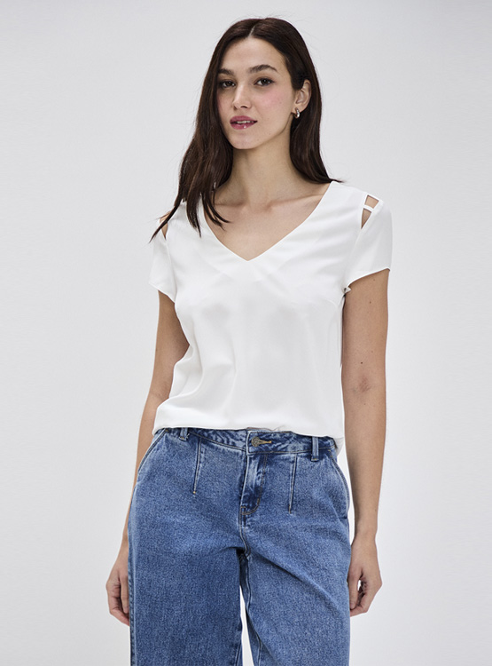 BLUSA MANGA CORTA MUJER IO