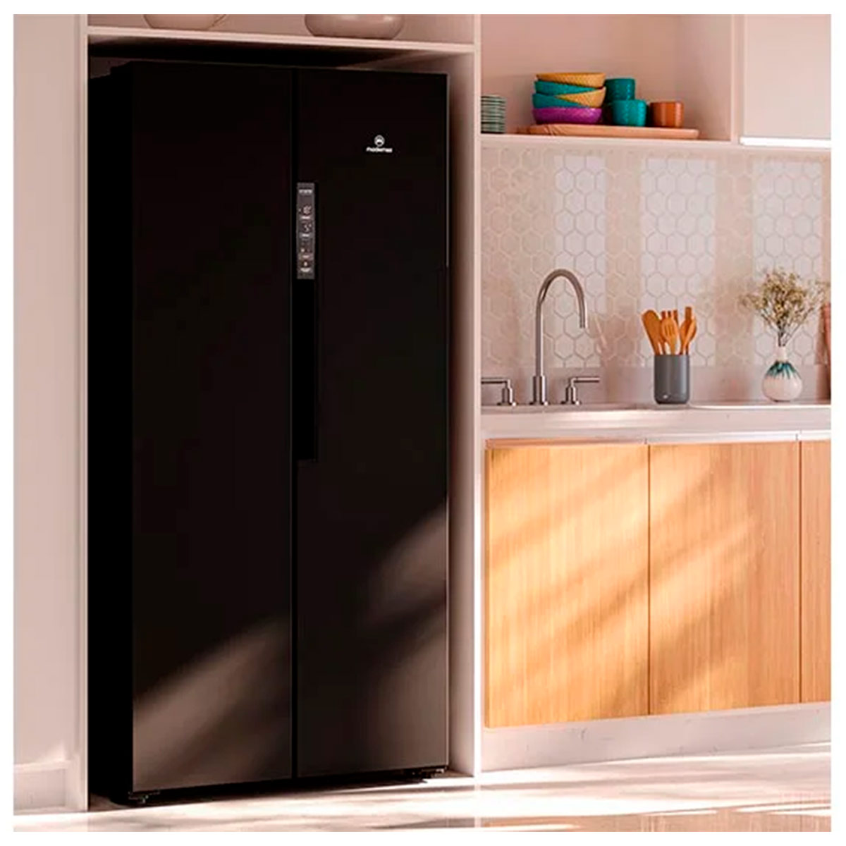 REFRIGERADOR SIDE BY SIDE MADEMSA MAS430B 430L NO FROST GRAFITO - 5