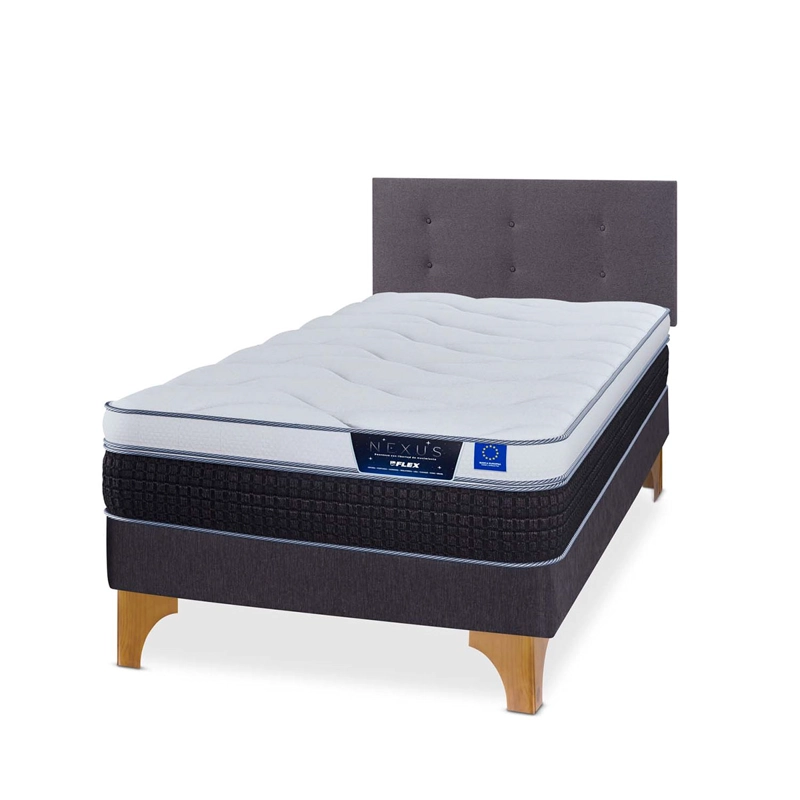 CAMA EUROPEA FLEX NEXUS BOX 1.5 PLAZAS + RESPALDO ROYAL GRAF - 2