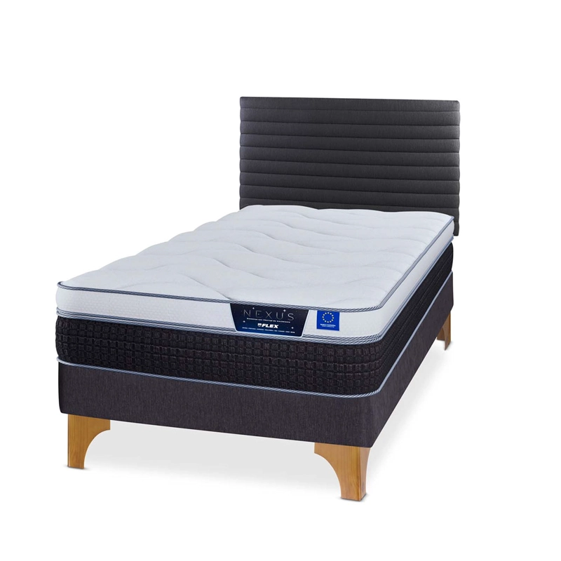 CAMA EUROPEA FLEX NEXUS BOX 1.5 PLAZAS + RESPALDO MODERN - 2