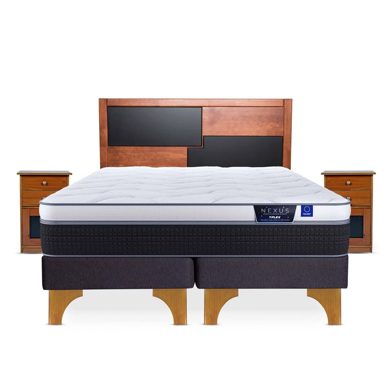 CAMA EUROPEA FLEX NEXUS BOX 2 PLAZAS + SET COLONIA - 1