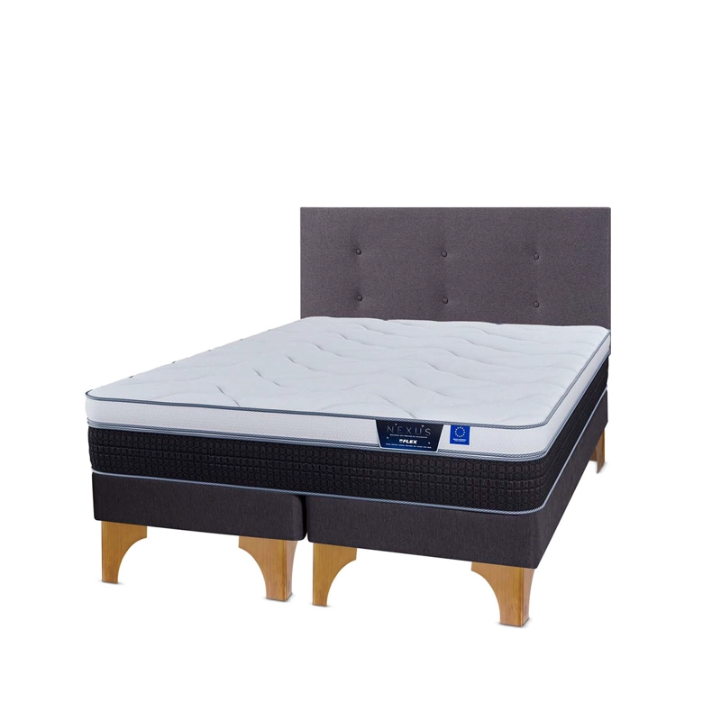 CAMA EUROPEA FLEX NEXUS BOX 2 PLAZAS + RESPALDO ROYAL - 2