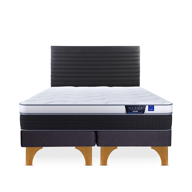 CAMA EUROPEA FLEX NEXUS KING + RESPALDO MODERN - 1