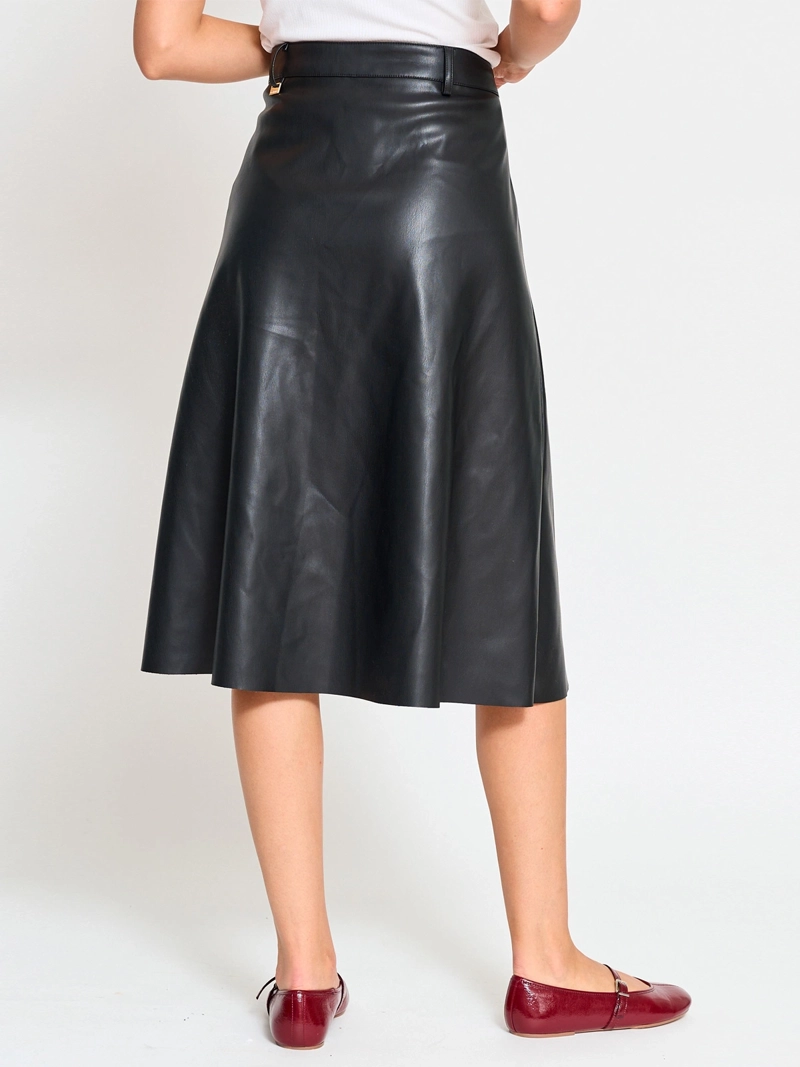 FALDA LARGA CUERO MUJER CACHAREL - 3