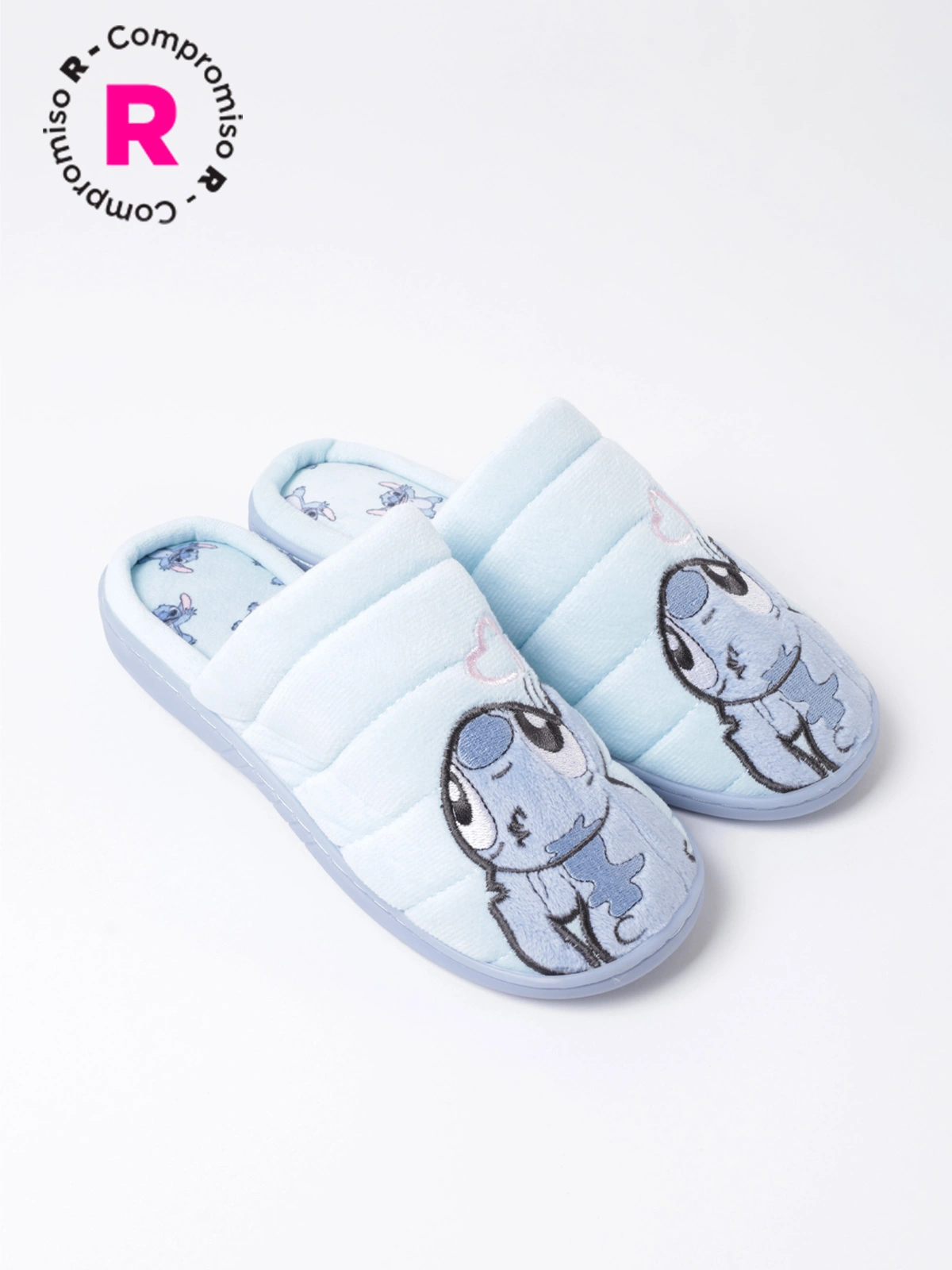 ZAPATILLAS DE LEVANTAR SHERPA MUJER LILO & STITCH CELESTE