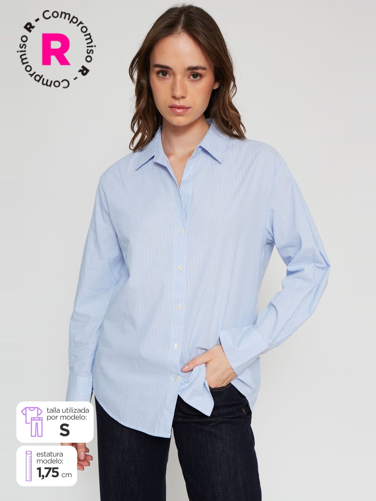 BLUSA MANGA LARGA ALGODÓN MUJER MARQUIS CAMISERA - 1