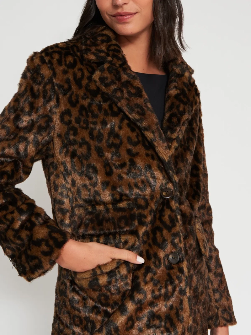 BLAZER MUJER MARQUIS CAFE ANIMAL PRINT - 3