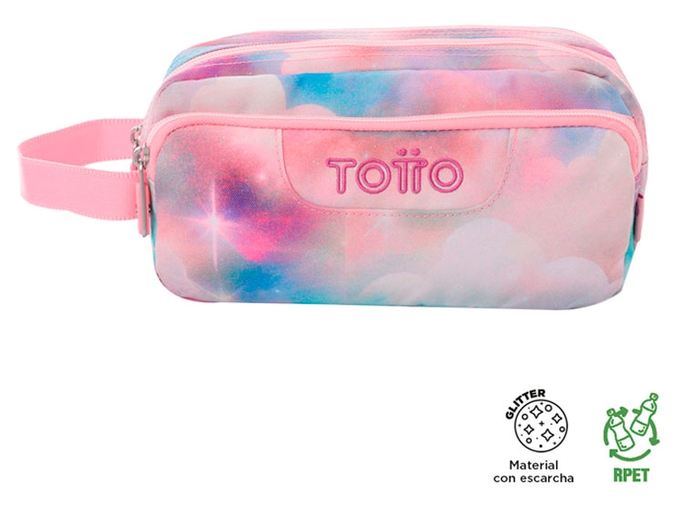 ESTUCHE TOTTO AGAPEC GLITTER AZUL - 1