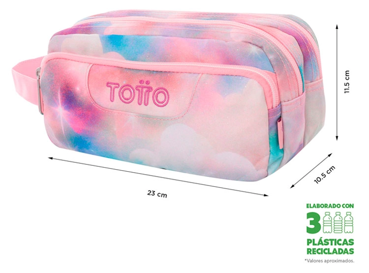 ESTUCHE TOTTO AGAPEC GLITTER AZUL - 2