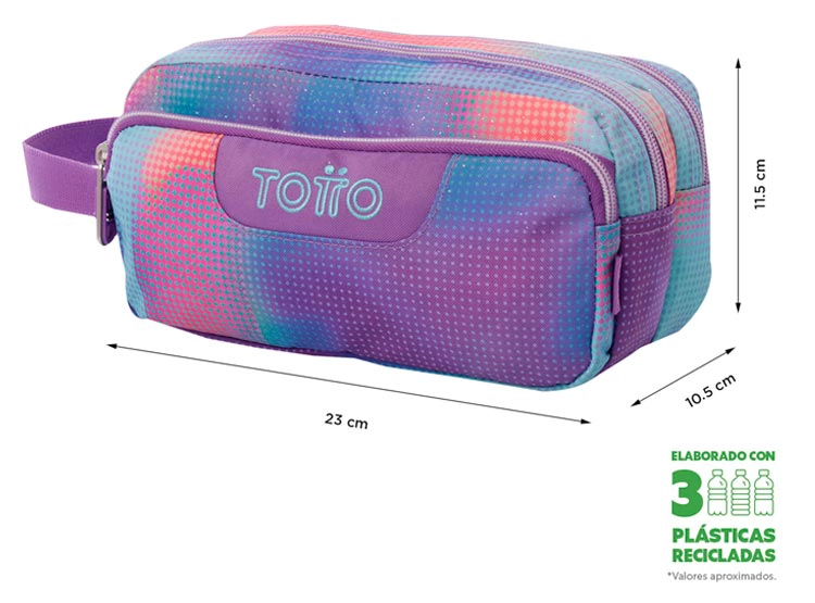 ESTUCHE TOTTO AGAPEC GLITTER VERDE  - 2