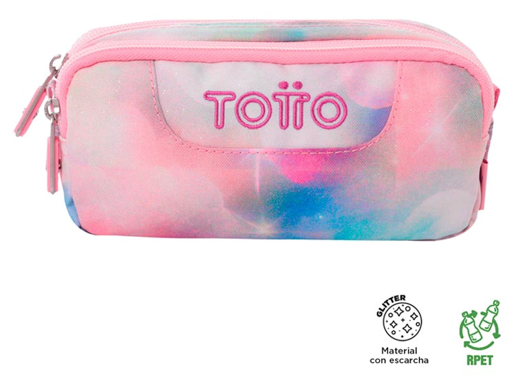 ESTUCHE TOTTO SOBRE GLITTER AZUL - 1