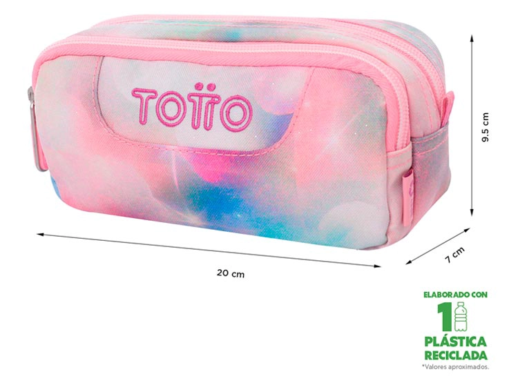 ESTUCHE TOTTO SOBRE GLITTER AZUL - 2