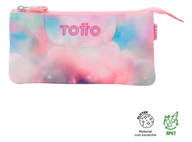 ESTUCHE TOTTO TABLERO GLITTER AZUL - 1