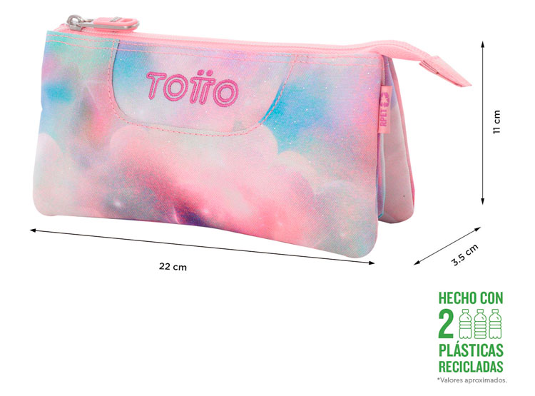 ESTUCHE TOTTO TABLERO GLITTER AZUL - 2